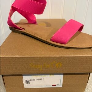 Sunny Feet Tiara Neon Pink Sandals